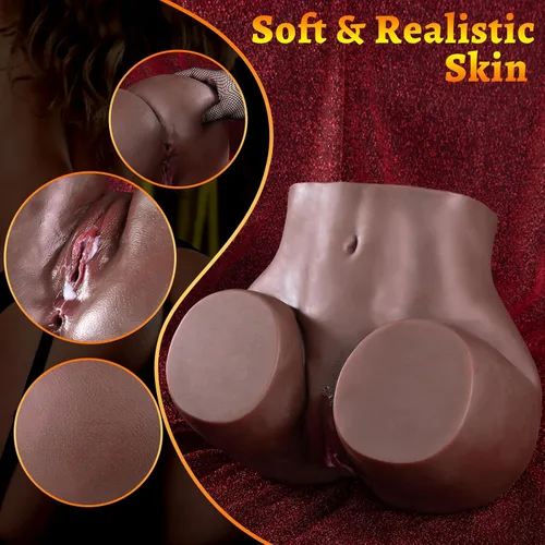 Miniatura 7 de Hipgaga Muñeca Sexual Negra Masturbador Masculino Muñeca Realista de Bolsillo Juguetes para Adultos, 20 Lb Muñecas Sexuales de Tamaño Completo