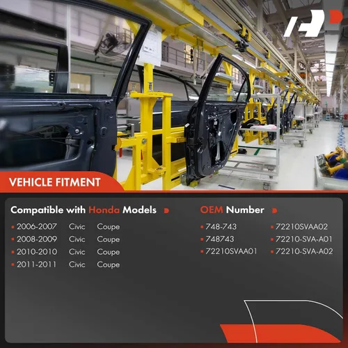 Miniatura 3 de A-Premium Regulador de Ventana Eléctrico con Motor Compatible con Honda Civic 2006-2011 Coupe, Lado Derecho del Pasajero Delantero