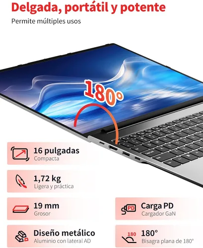 Miniatura 7 de Computadora portátil Ultrabook, Quad HD de 16 pulgadas, AMD Ryzen H 255 de 4.9 GHz, gráficos Radeon 780M, DDR5 5600 MHz RAM, SSD M.2 PCIe, ranura