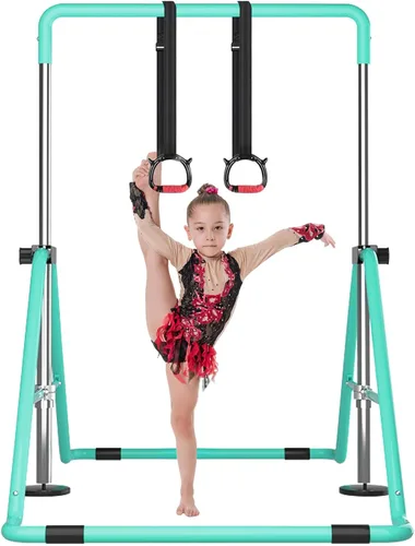 Miniatura 14 de WATBKHE Barra de gimnasia para niños, equipo de gimnasia para el hogar, altura ajustable, barra de entrenamiento de gimnasia, artículos de gimnasia