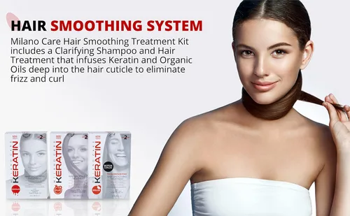 Miniatura 7 de Keratin Hair Smoothing System - Tratamiento profesional de salón con champú aclarador, chocolate, 4 onzas líquidas