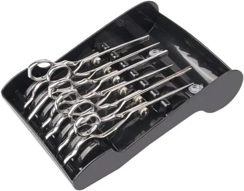 Tujuna Estante profesional para peluquería, tijeras de peluquería, bandeja de almacenamiento, bandeja de almacenamiento de tijeras de ABS disponible