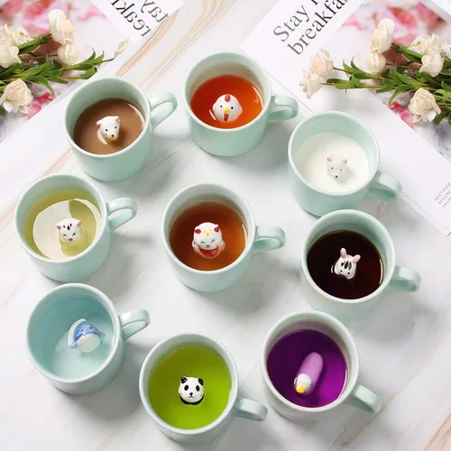 Miniatura 3 de Chick Taza de Café 3D Taza de Cerámica de Lindo Animal de Dibujos Animados - Animal Bebé Adentro, Mejor Taza de Oficina y Regalo de Cumpleaños 8 OZ