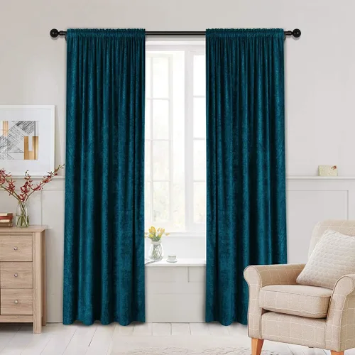 Miniatura 25 de Cortinas de doble cara de felpilla para cortina de cocina, cenefa para sala de estar