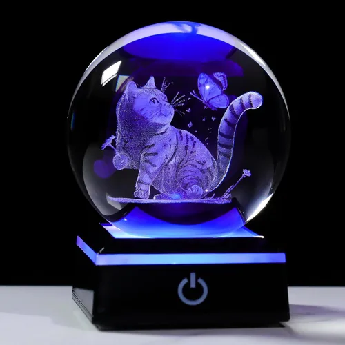 Miniatura 15 de Regalos de delfines de cristal grabados con láser 3D de Qianwei para mujeres y hombres, figuras de vidrio de delfines para decoración de habitación
