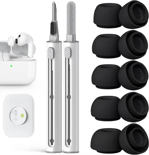 Miniatura 22 de Pohgelan Compatible con AirPods Pro de 2ª/1ª Generación Puntas de Repuesto para Auriculares, con Orificio de Reducción de Ruido y Pantalla