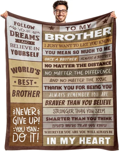 Miniatura 8 de Regalos para Hermano - Regalos de Hermana para Hermano - Mejor Regalo de Cumpleaños para Hermanos Adultos - Regalo de Navidad Día del Padre Manta