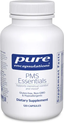 Pure Encapsulations PMS Essentials | Suplemento hipoalergénico que apoya la comodidad menstrual, la fatiga y ayuda a disminuir los antojos* | 120