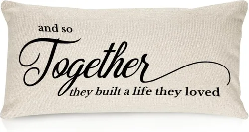 Miniatura 19 de Sweet Dreams - Fundas de almohada lumbar de lino y algodón de 12 x 18 pulgadas, funda de almohada rectangular decorativa de granja, divertida