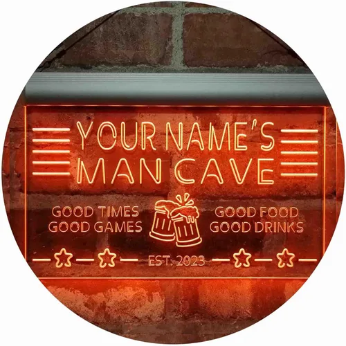 Miniatura 13 de ADVPRO Letrero de neón LED multicolor personalizado con texto en inglés "Man Cave Home Bar Est. Year", 32 x 24 pulgadas st4s86-x0012a-tm-c Varios