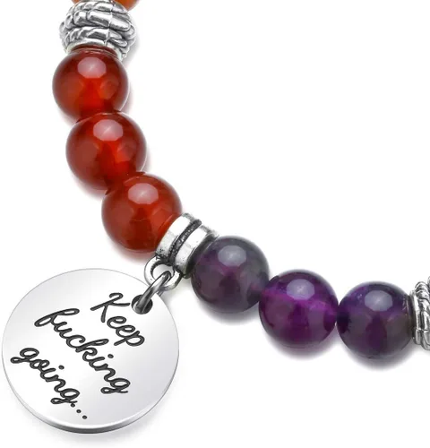 Miniatura 4 de Top Plaza Pulsera de cuentas de 7 chakras para yoga, reiki, cristales curativos, pulsera de cuentas de piedras preciosas de amistad, pulsera