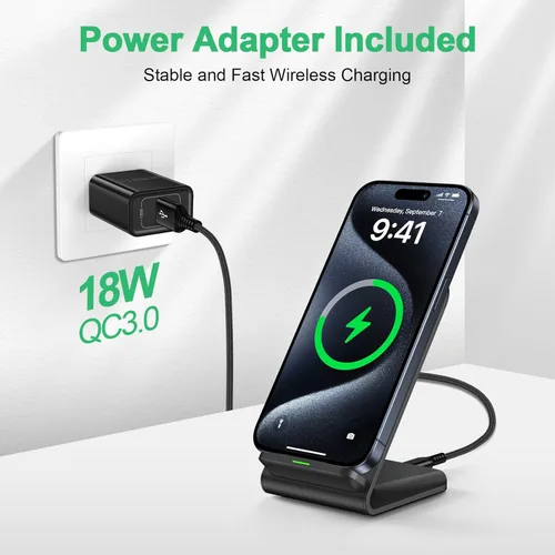 Miniatura 2 de Cargador inalámbrico Android Samsung para Samsung Galaxy S25FE S25 Plus S25 Edge S25 Ultra S24FE S23 S22, soporte de cargador de teléfono