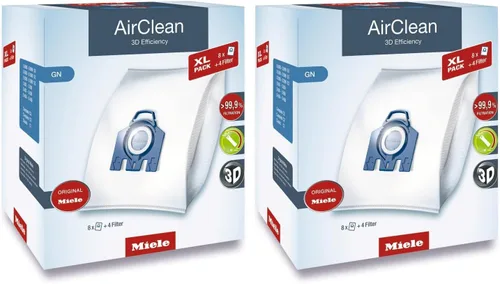 Miniatura 7 de Bolsas de aspiradora Miele Original AirClean 3D Efficiency GN para Miele Complete C2/C3, Classic C1, y modelos S8/S5/S2, filtros más del 99.9%