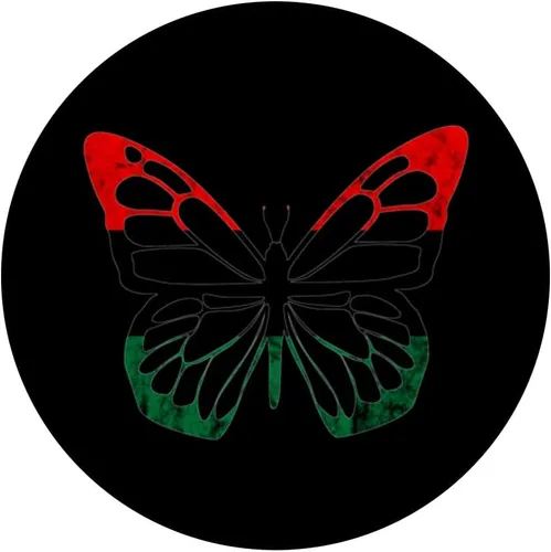 Miniatura 3 de Black Liberation Flag Butterfly Pan African UNIA Flag PopSockets Swappable PopGrip