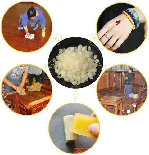 Miniatura 5 de TooGet Gránulos de cera de abeja amarilla pura, cuentas de cera de abejas naturales, pastillas de cera de abejas, calidad premium, grado cosmético