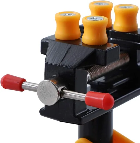 Miniatura 7 de Yakamoz Mini abrazadera universal de tornillo de succión de 360 grados, prensa de tornillo de banco de mesa con base de succión para bricolaje