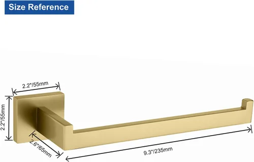 Miniatura 5 de TASTOS Toallero de mano de acero inoxidable de alta calidad, anillo cuadrado para toalla de mano resistente montado en la pared, moderno toallero