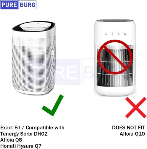 Miniatura 3 de PUREBURG Filtro de repuesto compatible con Afloia AQ8 Q8 y Honati Hysure Q7, Tenergy Sorbi deshumidificador 2 en 1 (33.8 fl oz), paquete de 3 HEPA
