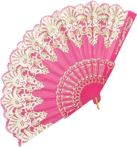 Miniatura 17 de EOSAU Abanicos plegables chinos de mano para mujeres, plegables a granel para fiestas, bodas, iglesias, bailes (10 colores mezclados)