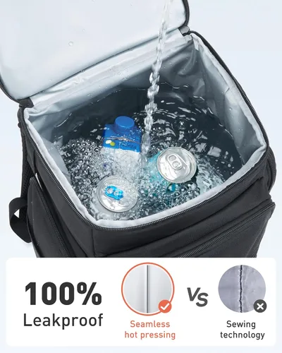 Miniatura 3 de TOURIT Enfriador de mochila aislante: 30 latas impermeable a prueba de fugas mochila más fresca suave bolsa de viaje playa picnic camping Rosa