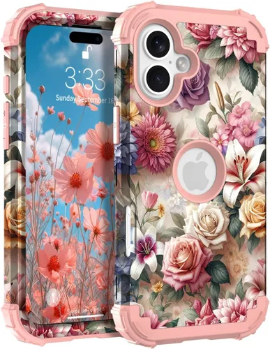 Miniatura 78 de Hocase Funda para iPhone SE 2022/2020, resistente a prueba de golpes, de plástico duro+goma de silicona, funda protectora híbrida para iPhone SE