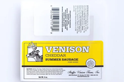 Miniatura 2 de Cheddar de Venado 6 oz Salchicha de verano