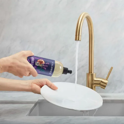 Miniatura 3 de Caldrea Jabón para platos, líquido biodegradable para lavar platos hecho con corteza de jabón y aloe vera, hoja de cedro de lavanda, 16 onzas