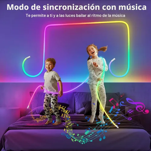 Miniatura 5 de Tyute Tira de luces LED en forma de cuerda, tira de luces LED de neón de 9.84 pies con luminosidad de 360 grados, 5V USB, flexible, impermeable