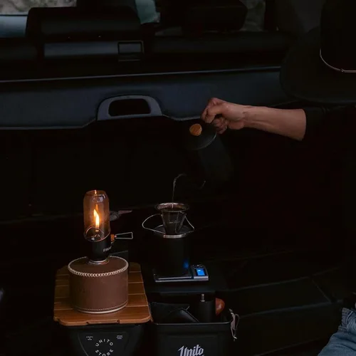 Miniatura 6 de Fire-Maple Farol naranja para acampar de vidrio, acero y aluminio Recipiente de combustible de propano o isobutano hermosas luces No necesita