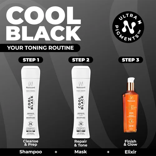 Miniatura 13 de naissant Champú Tonificante Cool Black para Cabello Pigmentos de Ultra Alta Pureza Neutraliza los Tonos Rojos y Naranjas Ácido Hialurónico