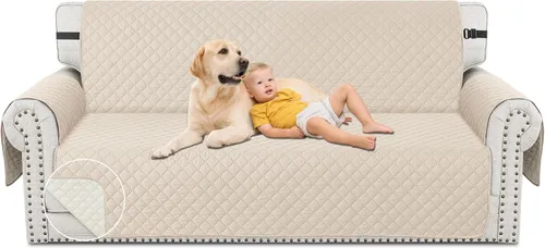 Miniatura 28 de XINEAGE Funda para Loveseat Reclinable Resistente al Agua, Fundas para Loveseat Reclinable de 2 Asientos con Bolsillos, Funda Protectora para Café