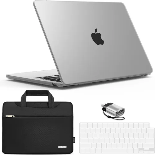 Miniatura 11 de IBENZER Compatible con estuche para MacBook Air de 13 pulgadas 2025 2024 2023 2022 M4 A3240 M3 A3113 M2 A2681, estuche rígido y funda con protector