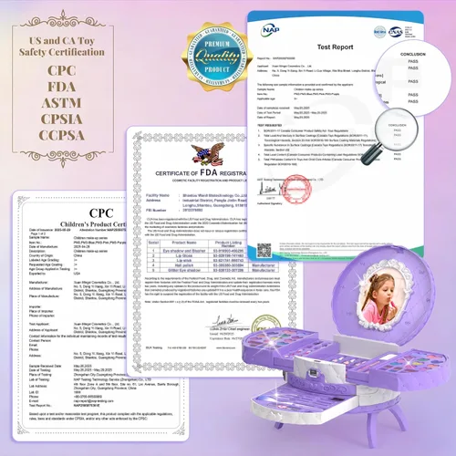 Miniatura 4 de PERRYHOME Kit de maquillaje para niños para niña, juego de cosméticos reales lavables de 59 piezas, juego de maquillaje para niños no tóxicos, kit