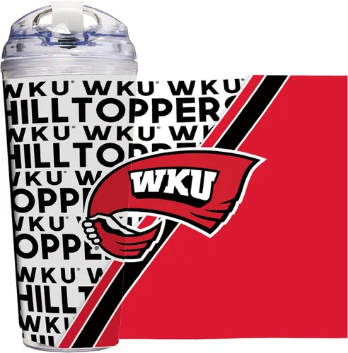 Miniatura 41 de Rico Industries Taza acrílica NCAA estándar de 24 onzas con tapa con bisagra, taza de doble pared oficialmente licenciada con pajita
