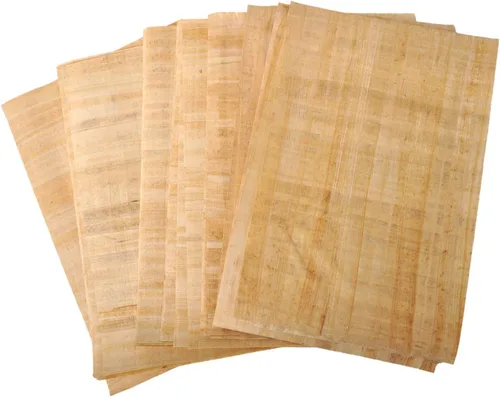 Arts & Crafts Of Egypt - Papel en blanco de papiro hecho a mano en Egipto, 10 hojas para proyectos de arte, álbumes de recortes, rollos de repuesto