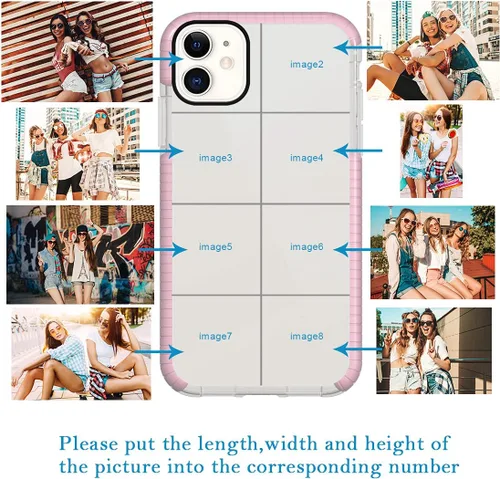 Miniatura 24 de Funda de teléfono personalizada para iPhone 11, diseño personalizado de fotos de collage de múltiples imágenes, resistente a los golpes, resistente