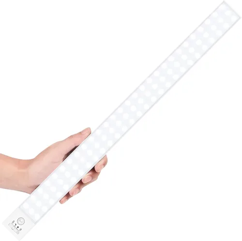 BLS 84 luces LED para armario, alimentadas por pilas, iluminación súper brillante para debajo del gabinete con sensor de movimiento, inalámbrica,