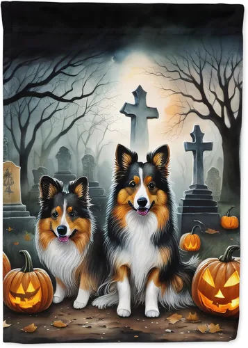 Miniatura 35 de Caroline's Treasures DAC2011GF - Bandera decorativa para jardín de Halloween con diseño de beagle para jardín, jardín, jardín, jardín, multicolor
