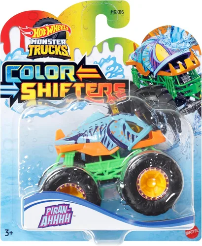 Miniatura 10 de Hot Wheels Monster Trucks - Surtido de juguetes de coche con cambio de color, 3 años