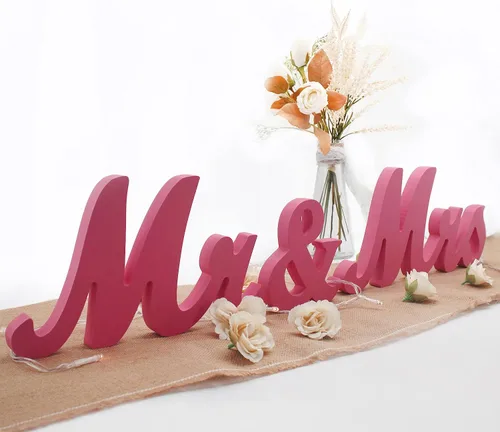 Miniatura 11 de Letrero de Mr y Mrs para mesa de boda, letras grandes de madera de Mr y Miss, letra de madera para decoración de fiesta, mesa principal de boda