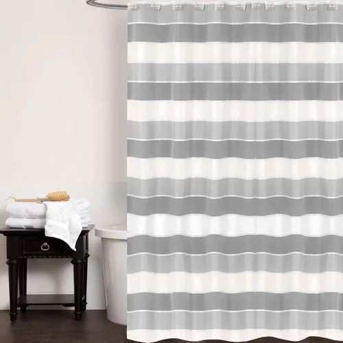Zahari Home Cortina de Ducha de Línea Moderna Cortina de Ducha de Tela Clásica Cortina de Ducha Personalizada de Diseño Único Cortina de Ducha de
