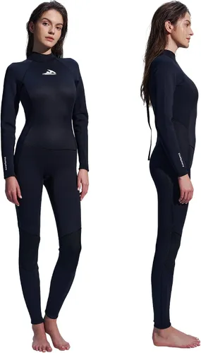 Miniatura 8 de Trajes de neopreno para hombres y mujeres, pecho trasero con cremallera frontal, 0.157 pulgadas (3/0.079 in), trajes húmedos de cuerpo completo