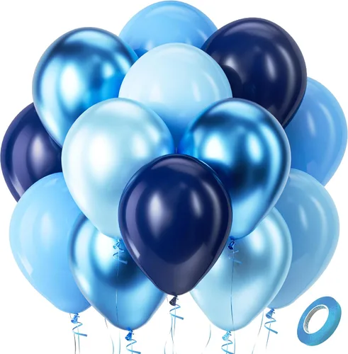Miniatura 15 de Bezente Globos de látex de confeti negro y plateado, 60 globos de 12 pulgadas, cromados metálicos y confeti de 12 pulgadas, para Año Nuevo