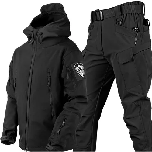 Miniatura 9 de Conjunto de traje de esquí de dos piezas para hombre, impermeable, resistente al viento, con capucha, abrigo de nieve, 2 piezas, trajes de nieve