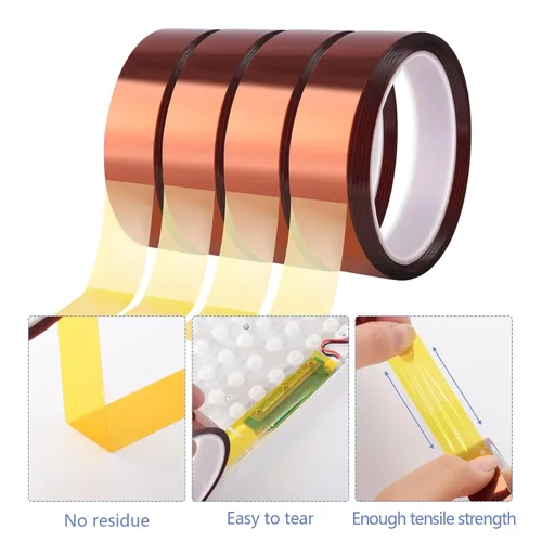 Miniatura 5 de 4 rollos de 20 mm×25 m (82 pies) de cinta térmica, cinta de transferencia resistente al calor para sublimación para prensa de calor, soldadura