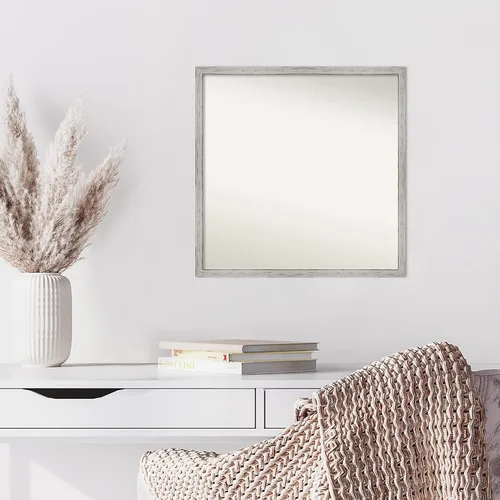 Miniatura 992 de Amanti Art Espejo de baño blanco para sobre el fregadero, 32 x 45 pulgadas, espejo de tocador rectangular blanco esbelto, marco de madera moderno