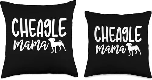 Miniatura 3 de Cheagle Dog Mom Lover Co. Cheagle Mama Puppy Owner Chihuahua Beagle Dog Mom Lover - Almohada de 18 x 18 pulgadas, multicolor