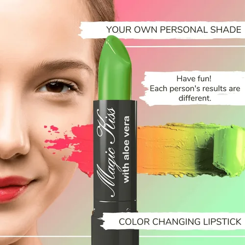 Miniatura 3 de Magic Kiss Juego de pintalabios mate que cambia de color, hidratante nutritivo de larga duración, bálsamo labial mágico que cambia