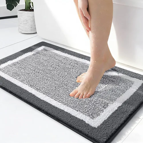 Miniatura 99 de OLANLY Alfombras de baño 24x16, tapete de baño de microfibra extra suave y absorbente, antideslizante, lavable a máquina, alfombra de baño esponjosa
