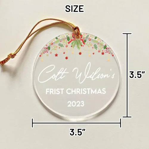 Miniatura 7 de Adorno de Navidad para el primer bebé, adornos personalizados para la primera Navidad del bebé 2023, adornos de bebé, decoraciones de recuerdo